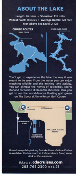 map of Lake Coeur d'Alene